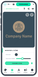 Appareil mobile, créer un logo d'entreprise